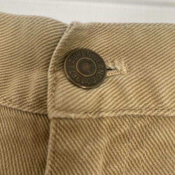 Vintage Lauren Jeans Co Ralph Lauren Womens Tan Bootcut Pants Size 16 Wide Leg - Picture 14 of 16